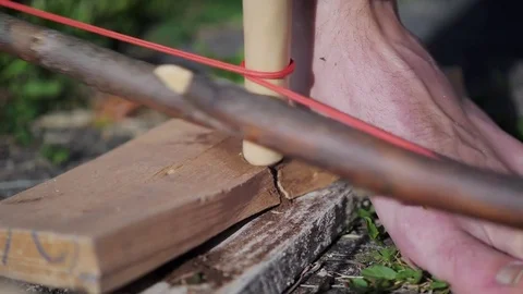 Create a fire survival style Step 6 Stock Footage 84011670