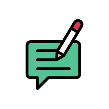 Create flat color icon Stock Illustration