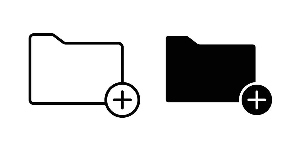 Create folder icon graphic element. web icon set Stock-Illustration