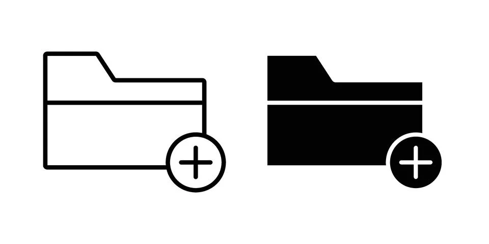 Create folder icon or illustration vector symbols Stock Illustration