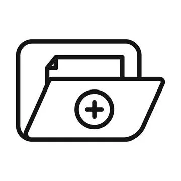 Create Folder Icon Perfect for Organizing Documents Stock Illustration