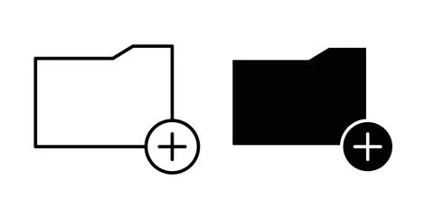 Create folder icon symbol. Flat Vector illustration Stock Illustration