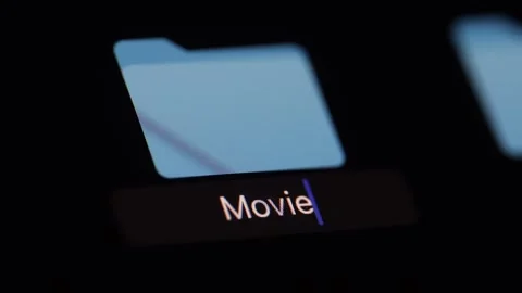 Create a folder named Movie Video stock 278799010