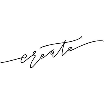Create hand drawn lettering. Modern calligraphic design. Stock Illustration