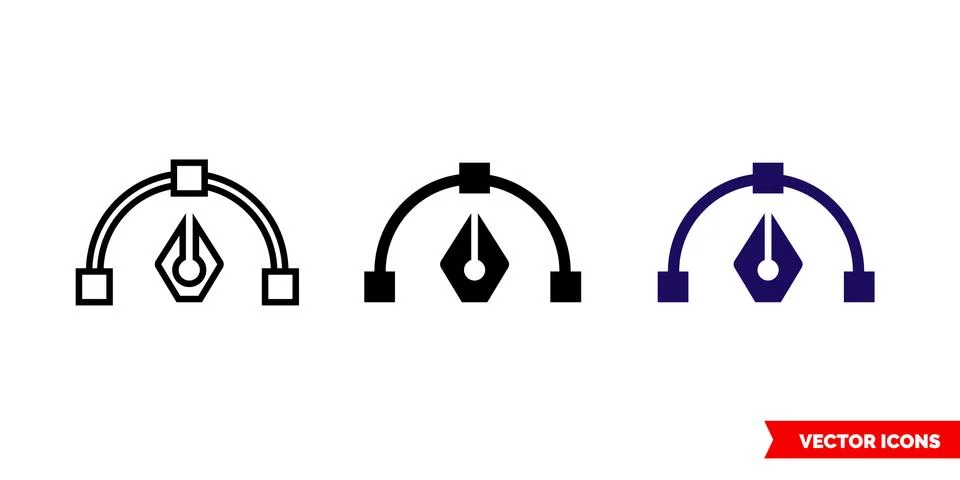 Create icon of 3 types. Isolated vector sign symbol. Stock Illustration