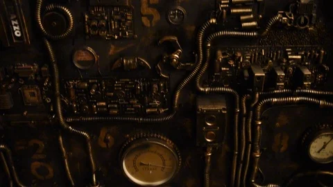 Create interior in the style of steampunk, vintage, industrial. Stock Footage 105103668