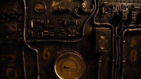 Create interior in the style of steampunk, vintage, industrial. Stock Footage 105103682