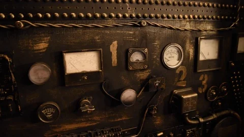 Create interior in the style of steampunk, vintage, industrial. Stock Footage 105103701