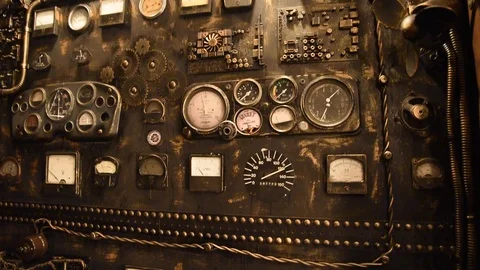 Create interior in the style of steampunk, vintage, industrial. Stock Footage 105103721