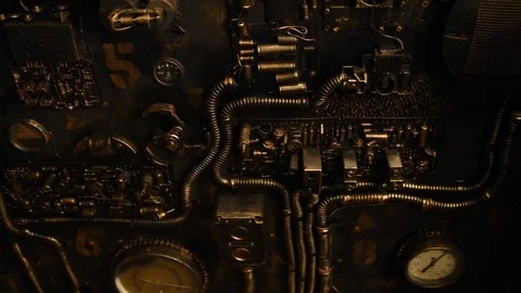 Create interior in the style of steampunk, vintage, industrial. Stock Footage 105103746