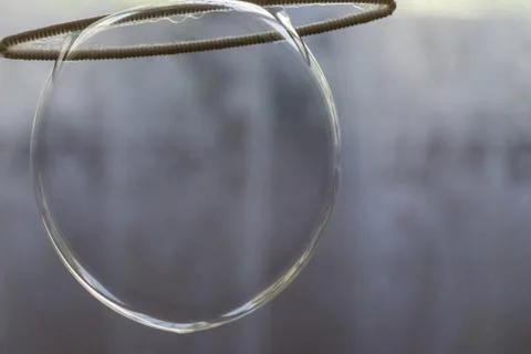 Create large soap bubble Stock Photos