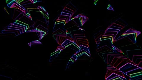 Create mesmerizing VJ loops for endless dance parties with vibrant patterns Stock Footage 293774436