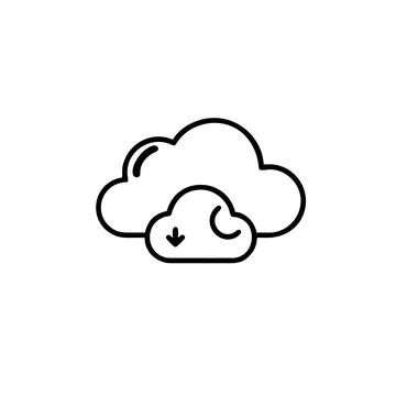Create a modern cloud services line editable cloud sync icon Stock Illustration