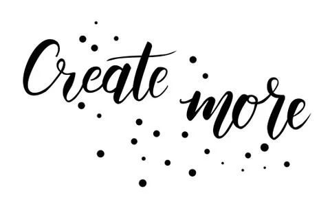 Create more handwritten modern calligraphy text. Inspirational quote. Dots de Stock Illustration