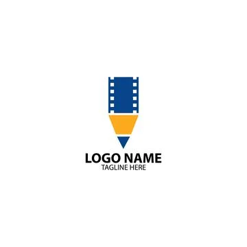 Create movie logo design vector Stock Illustration