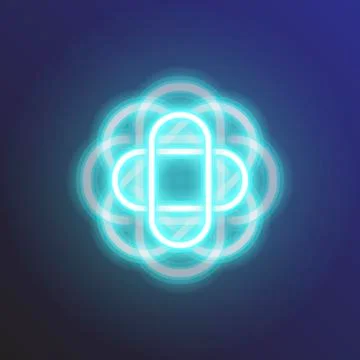 Create neon light shape background Stock Illustration