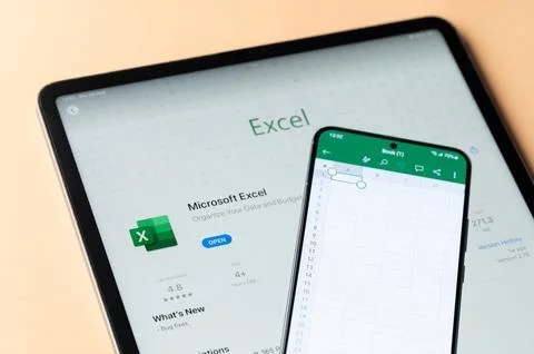 Create new Excel spreadsheet Stock Photos
