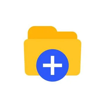 Create new folder icon, flat vector Stock Illustration