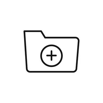 Create New Folder Icon Ideal for Digital Organization Stockillustratie