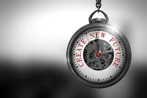 Create New Future on Watch. 3D Illustration. Stock Illustration
