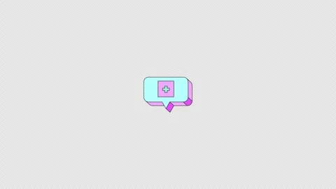 Create new popup alert bubble neubrutalism UI element animation Stock Footage 336186676