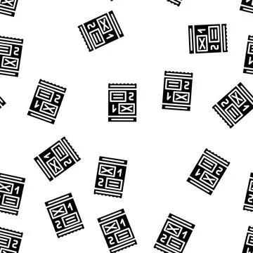 Create newsletter glyph vector seamless pattern イラスト素材