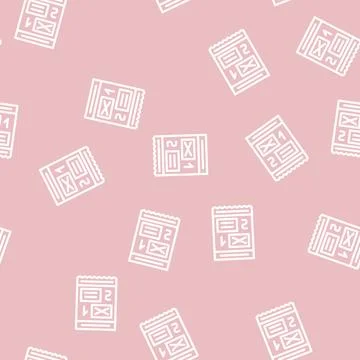 Create newsletter line vector seamless pattern Illustrazione stock