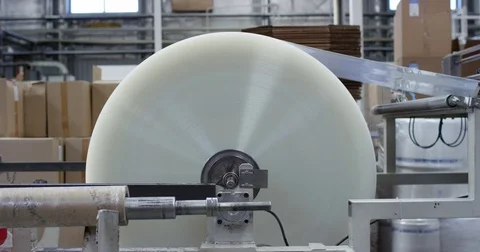 Create polymer package ware. Plastic manufacture for food storage Stock Footage 75933382