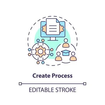 Create process concept icon Stock Illustration
