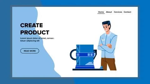 Create Product Electronic Device Engineer Vector イラスト素材