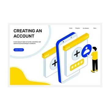 Create Profile Stock-Illustration
