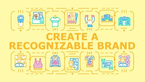 Create a recognizable brand banner icon vector illustration Illustrazione stock