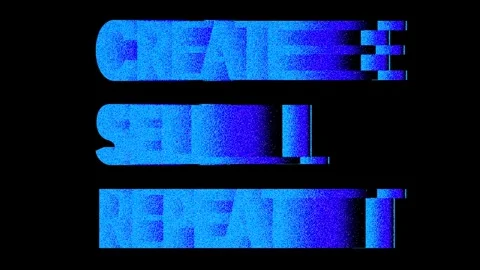 Create. Sell. Repeat. Animation Motivational Typography Stock Footage 303202436