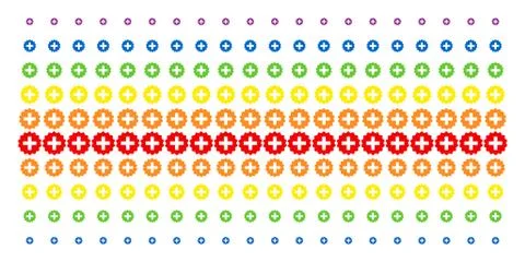 Create Shape Halftone Spectral Array Stock Illustration