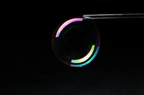 Create soap ball on a black background Stock Photos