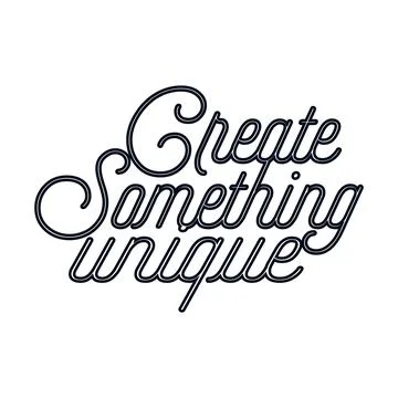 Create something unique. stylish typography design. Stock Illustration