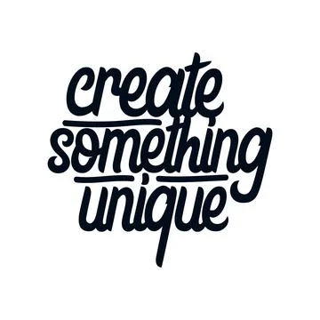 Create something unique. stylish typography design. Stock Illustration