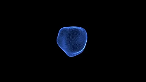 Create a stunning 3D visual with a luminous sphere in an abstract Video stock 276581028