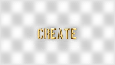 Create text gold Stock Footage 327128539