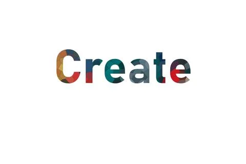 Create typography art word design stock Stock Illustration