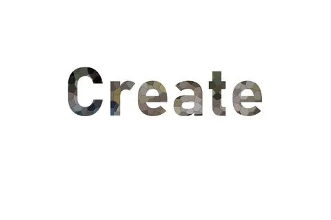 Create typography art word design stock Stock Illustration