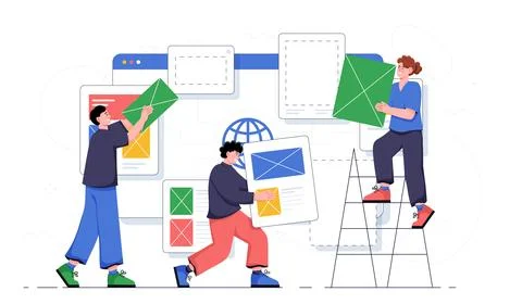 Create web page design vector 스톡 일러스트