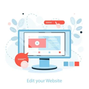 Create a website process. Web banner concept. Stock Illustration