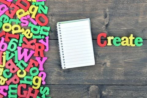 Create on wooden table Фото