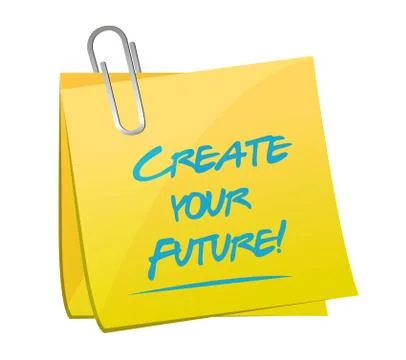 Create your future post illustration design Stock Illustration
