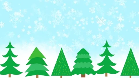 Create your own illustration of a winter landscape or a card for New Year and Stock Footage 145646606