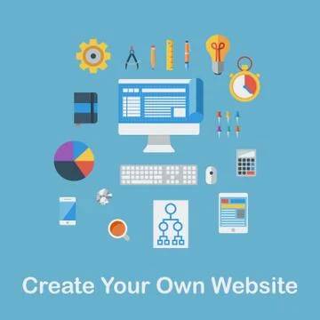 Create Your Own Website Illustrazione stock