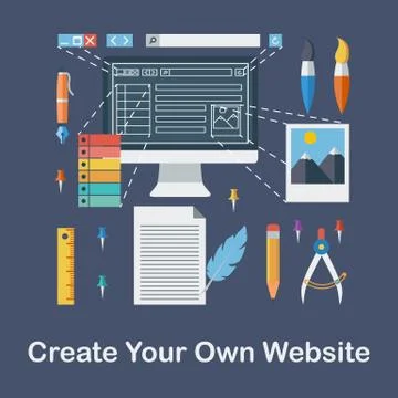 Create your own website Stock Illustration