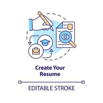 Create your resume concept icon イラスト素材