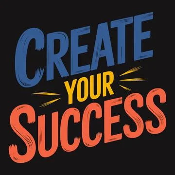 Create Your Success G?? Build a Future Defined by Your Efforts and Perseveran Stock Illustration